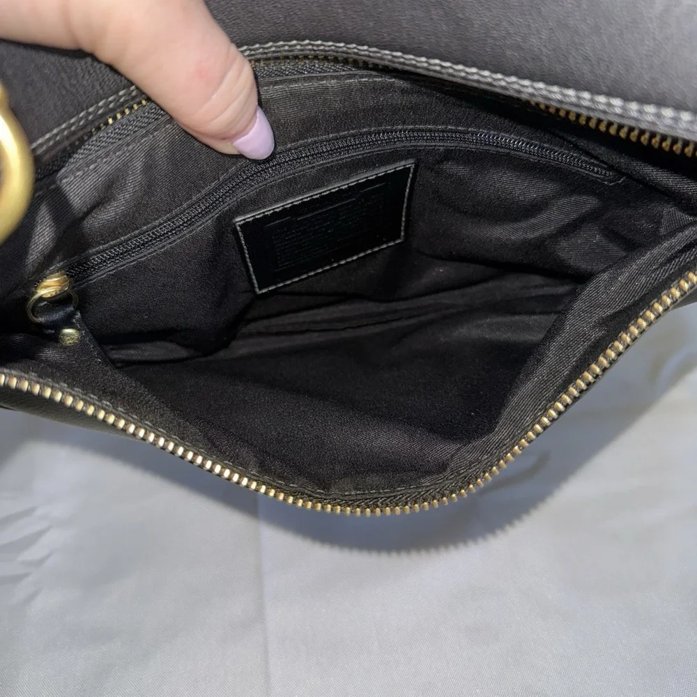 Coach 11372 Black Leather Ergo Hobo Crescent Shoulder Bag Purse Handbag Y2K 2007